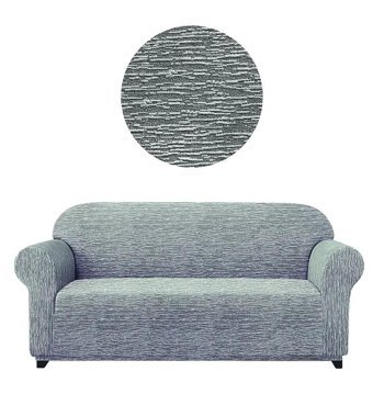 Heytgah Polyester Likralı Süngersiz Kırçıllı Giydirmeli Krem Üçlü Koltuk Örtüsü 180x230 cm