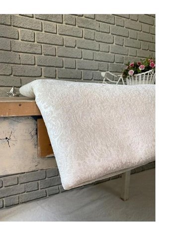 Favoriteks Kadife Süngerli Damask Desenli Bej Tekli Koltuk Örtüsü 170x210 cm