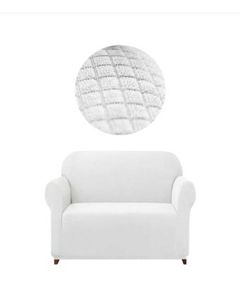 Akbu Polyester Likralı Süngersiz Pitikare Desenli Giydirmeli Lastikli Gri Tekli Koltuk Örtüsü 140x180 cm