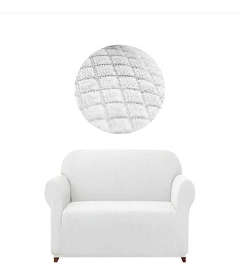 Akbu Polyester Likralı Süngersiz Pitikare Desenli Giydirmeli Lastikli Gri Tekli Koltuk Örtüsü 140x180 cm