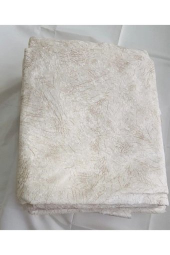 Selçuklu Tekstil Kadife Polar Pofuduk Süngerli Mermer Desenli Turuncu Üçlü Koltuk Örtüsü 170x220 cm