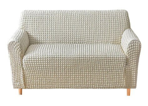 Elgeyar Polyester Bürümcük Jakarlı Süngersiz Armürlü Giydirmeli Bej Üçlü Koltuk Örtüsü 140x175 cm
