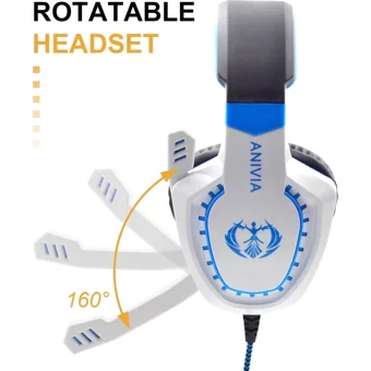 Anivia Ah28 Mikrofonlu 3.5 Mm Jak Kablolu Kulaklık Mavi