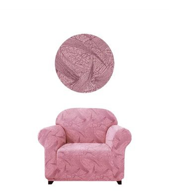 Akbu Polyester Süngersiz Giydirmeli Lastikli Pembe Tekli Koltuk Örtüsü 75x120 cm