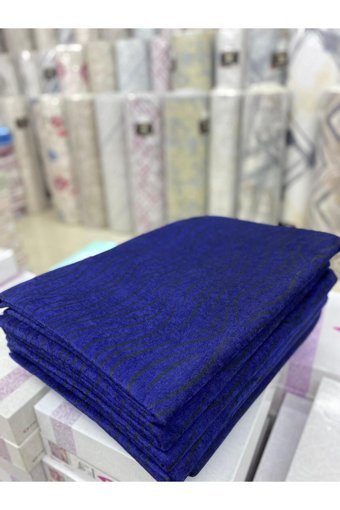 Saraylı Home Kadife Tay Tüyü Jakarlı Süngerli Çizgili Su Geçirmez Lacivert Üçlü Koltuk Örtüsü 170x210 cm