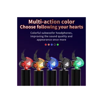 Qkz Sk9 Silikonlu Mikrofonlu Örgülü 3.5 Mm Jak Kablolu Kulaklık Yeşil