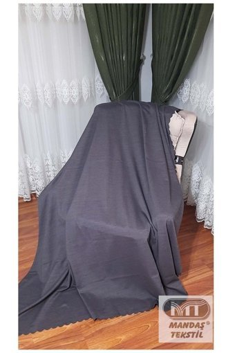 Mandaş Polyester Süngersiz Çizgili Antrasit Tekli Koltuk Örtüsü 170x210 cm