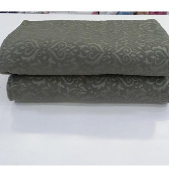 Ceyizimdekor Polyester Polar Jakarlı Süngerli Yeşil Üçlü Koltuk Örtüsü 175x215 cm