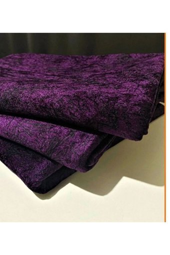 Esse Kadife Polar Jakarlı Süngerli Mor Üçlü Koltuk Örtüsü 170x234 cm