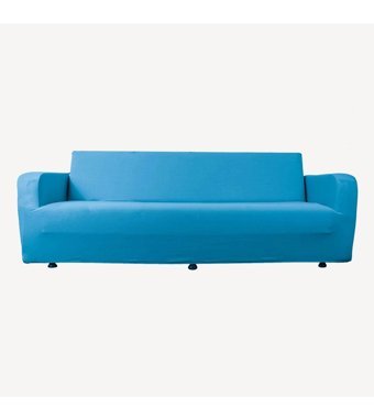 Tuchmall Polyester Likralı Süngerli Petek Desenli Giydirmeli Turkuaz Tekli Koltuk Örtüsü 180x230 cm