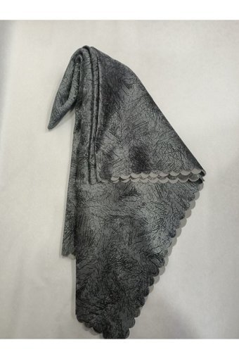 Madame Blue Kadife Süngerli Çizgili Gri Tekli Koltuk Örtüsü 175x210 cm