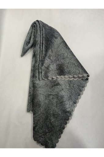 Madame Blue Kadife Süngerli Çizgili Gri Tekli Koltuk Örtüsü 175x210 cm