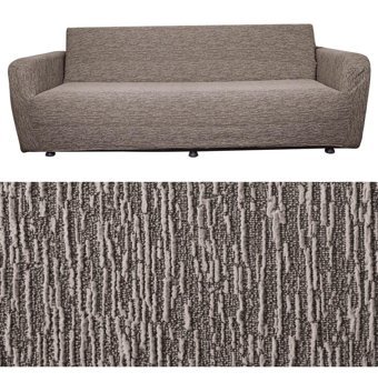 Bibaha Pamuklu Jakarlı Süngersiz Giydirmeli Lastikli Kahverengi Tekli Koltuk Örtüsü 180x230 cm