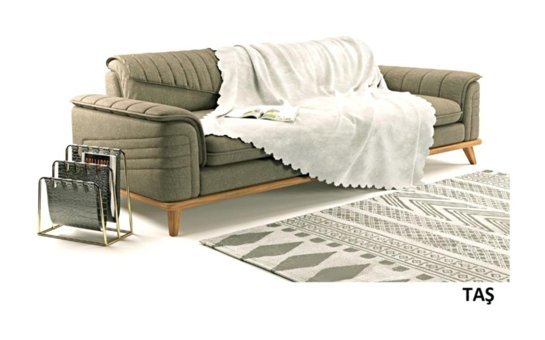 A.S.T Topdağı Tekstil Şönil Süngersiz Düz Gri Tekli Koltuk Örtüsü 165x210 cm