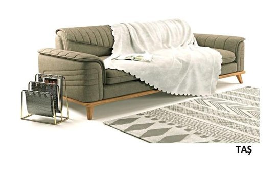 A.S.T Topdağı Tekstil Şönil Süngersiz Düz Gri Tekli Koltuk Örtüsü 165x210 cm