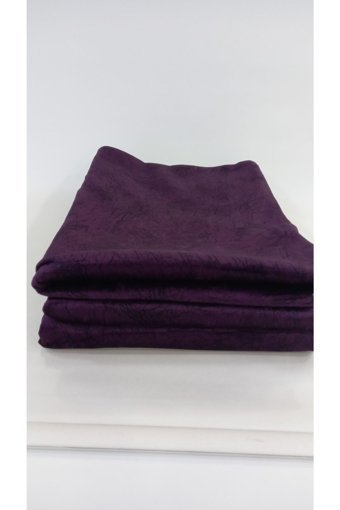 Ceyizimdekor Kadife Polar Jakarlı Süngerli Mor Üçlü Koltuk Örtüsü 175x210 cm