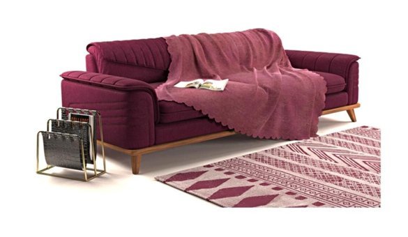 A.S.T Topdağı Tekstil Polyester Süngersiz Düz Gül Kurusu Tekli Koltuk Örtüsü 180x220 cm
