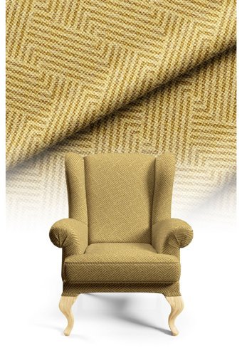 Canila Polyester Süngersiz Geometrik Desenli Sarı Tekli Koltuk Örtüsü 100x140 cm