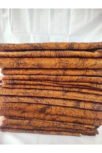Selçuklu Tekstil Polyester Polar Pofuduk Süngerli Çizgili Kiremit Üçlü Koltuk Örtüsü 175x215 cm
