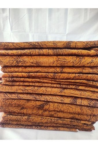 Selçuklu Tekstil Polyester Polar Pofuduk Süngerli Çizgili Kiremit Üçlü Koltuk Örtüsü 175x215 cm