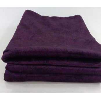 Selçuklu Tekstil Kadife Polar Pofuduk Süngerli Çizgili Mor Üçlü Koltuk Örtüsü 185x215 cm