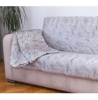 Orkide Home Polyester Tay Tüyü Jakarlı Süngerli Çizgili Su Geçirmez Gri Üçlü Koltuk Örtüsü 170x210 cm
