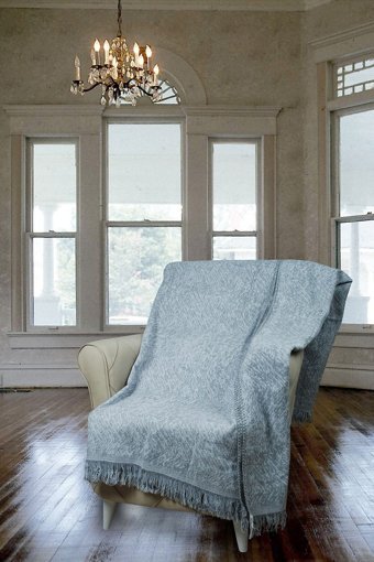 Sardia Home Pamuklu - Polyester Tay Tüyü Saçaklı Süngersiz Çizgili Gri Tekli Koltuk Örtüsü 170x220 cm