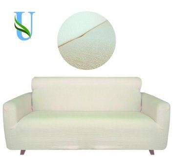 Uy Style Tekstil Likralı Jakarlı Süngerli Geometrik Desenli Giydirmeli Bej Tekli Koltuk Örtüsü 180x230 cm