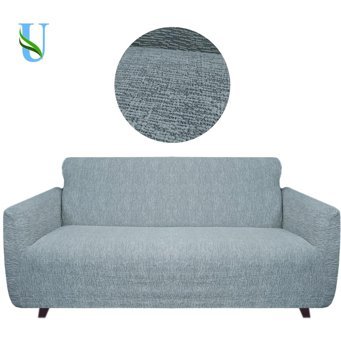 Uy Style Tekstil Likralı Jakarlı Süngerli Geometrik Desenli Giydirmeli Gri Tekli Koltuk Örtüsü 180x230 cm