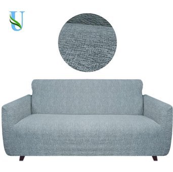 Uy Style Tekstil Likralı Jakarlı Süngerli Geometrik Desenli Giydirmeli Gri Tekli Koltuk Örtüsü 180x230 cm