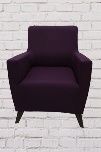 Şahane Ev Mikro Polyester Likralı Jakarlı Süngersiz Düz Giydirmeli Lastikli Fuşya Tekli Koltuk Örtüsü 55x8 cm