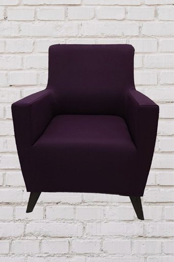Şahane Ev Mikro Polyester Likralı Jakarlı Süngersiz Düz Giydirmeli Lastikli Fuşya Tekli Koltuk Örtüsü 55x8 cm