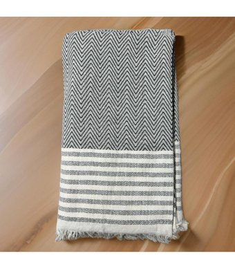 Özmakan Keten Likralı Jakarlı Süngersiz Çizgili Giydirmeli Gri Tekli Koltuk Örtüsü 170x220 cm