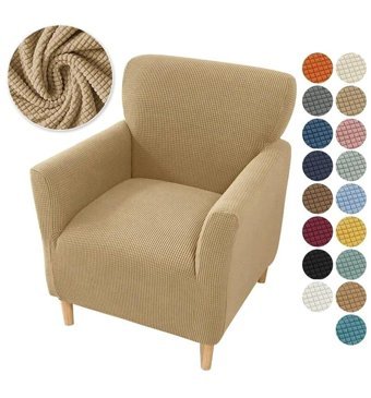 İntil Pamuklu - Polyester Likralı Süngersiz Düz Giydirmeli Vizon Tekli Koltuk Örtüsü 180x230 cm