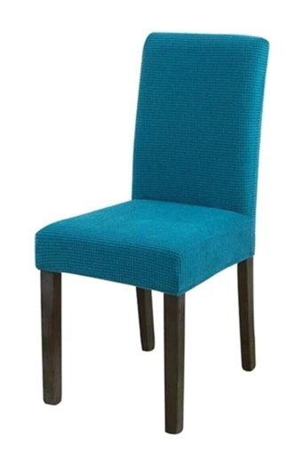 Karahanlı Pamuklu - Polyester Likralı Süngersiz Çiçek Desenli Giydirmeli Mavi Tekli Koltuk Örtüsü 34x48 cm