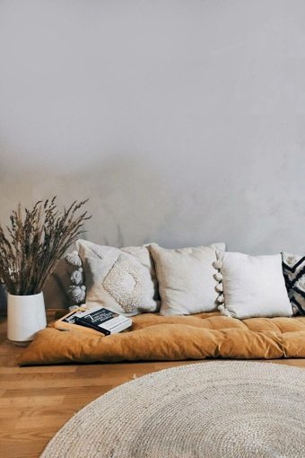 Miyolin Keten Dolgulu Süngersiz Düz Sarı Set Koltuk Örtüsü 70x150 cm