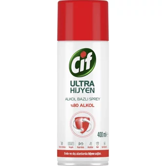 Cif Limon Kokulu Amonyaklı Sprey Aerosol Yüzey Temizleyici 2x750 ml + Cif Sprey Aerosol 400 ml
