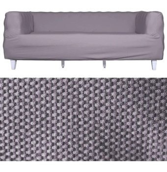 Tuchmall Chester Polyester Likralı Süngerli Petek Desenli Giydirmeli Lastikli Kaymaz Gri Tekli Koltuk Örtüsü 230x180 cm