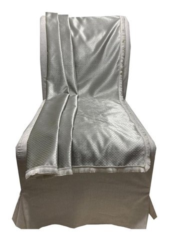 Yastıkminder Kadife Polar Saçaklı Süngersiz Puantiyeli Gri Tekli Koltuk Örtüsü 140x140 cm