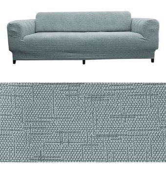 Faiend Jakarlı Süngersiz Düz Giydirmeli Gri Üçlü Koltuk Örtüsü 230x180 cm