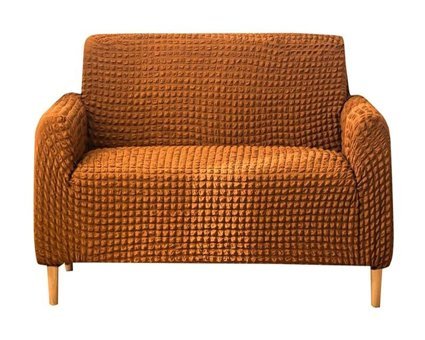 Elgeyar Polyester Bürümcük Jakarlı Süngersiz Armürlü Giydirmeli Mavi İkili Koltuk Örtüsü 140x175 cm