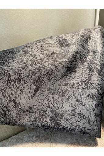 Ceyz Home Kadife Polar Jakarlı Süngerli Antrasit Üçlü Koltuk Örtüsü 170x210 cm