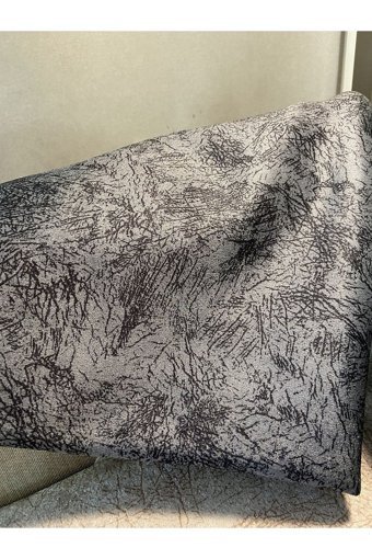 Ceyz Home Kadife Polar Jakarlı Süngerli Antrasit Üçlü Koltuk Örtüsü 170x210 cm