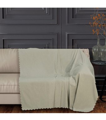 Solinas Collection Polyester Polar Süngersiz Düz Su Geçirmez Gri Tekli Koltuk Örtüsü 180x215 cm