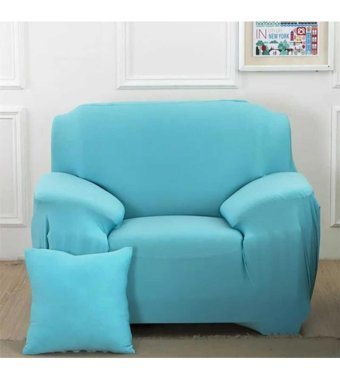 Akbu Polyester Likralı Süngersiz Düz Giydirmeli Lastikli Turkuaz Tekli Koltuk Örtüsü 75x115 cm