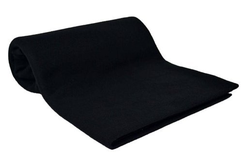 Ecottonworks Akrilik Polar Jakarlı Süngersiz Düz Siyah Üçlü Koltuk Örtüsü 190x220 cm