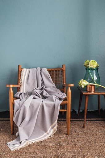 İssimo Home Athens Polyester Saçaklı Süngersiz Düz Mor Tekli Koltuk Örtüsü 170x230 cm