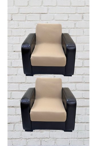Şahane Ev Mikro Polyester Likralı Jakarlı Süngersiz Düz Giydirmeli Lastikli Kahverengi Tekli Koltuk Örtüsü 78x55 cm