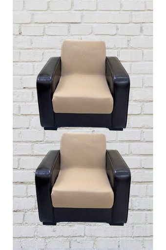 Şahane Ev Mikro Polyester Likralı Jakarlı Süngersiz Düz Giydirmeli Lastikli Kahverengi Tekli Koltuk Örtüsü 78x55 cm