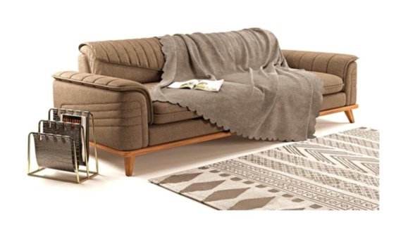 A.S.T Topdağı Tekstil Polyester Süngersiz Düz Gri Tekli Koltuk Örtüsü 180x220 cm